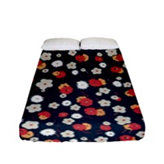 Flowers Pattern Floral Antique Floral Nature Flower Graphic Fitted Sheet (full/ Double Size)