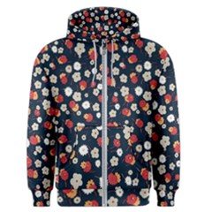 Flowers Pattern Floral Antique Floral Nature Flower Graphic Men s Zipper Hoodie