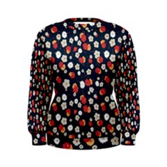 Flowers Pattern Floral Antique Floral Nature Flower Graphic Women s Sweatshirt