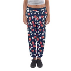 Flowers Pattern Floral Antique Floral Nature Flower Graphic Women s Jogger Sweatpants