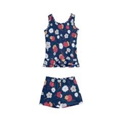 Flowers Pattern Floral Antique Floral Nature Flower Graphic Kids  Boyleg Swimsuit