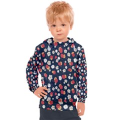 Flowers Pattern Floral Antique Floral Nature Flower Graphic Kids  Hooded Pullover by Maspions