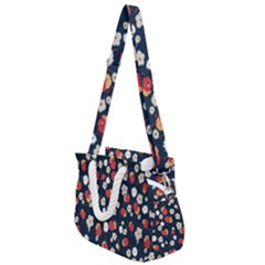 Flowers Pattern Floral Antique Floral Nature Flower Graphic Rope Handles Shoulder Strap Bag