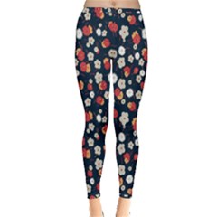 Flowers Pattern Floral Antique Floral Nature Flower Graphic Inside Out Leggings