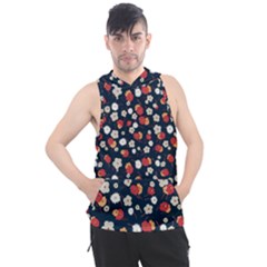 Flowers Pattern Floral Antique Floral Nature Flower Graphic Men s Sleeveless Hoodie by Maspions