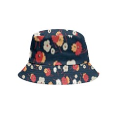 Flowers Pattern Floral Antique Floral Nature Flower Graphic Inside Out Bucket Hat (kids)