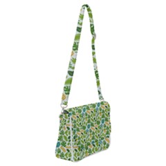 Leaves Tropical Background Pattern Green Botanical Texture Nature Foliage Shoulder Bag With Back Zipper