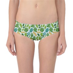 Leaves Tropical Background Pattern Green Botanical Texture Nature Foliage Classic Bikini Bottoms