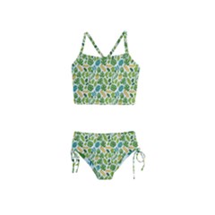 Leaves Tropical Background Pattern Green Botanical Texture Nature Foliage Girls  Tankini Swimsuit