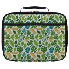 Leaves Tropical Background Pattern Green Botanical Texture Nature Foliage Full Print Lunch Bag