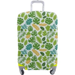 Leaves Tropical Background Pattern Green Botanical Texture Nature Foliage Luggage Cover (large)