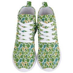 Leaves Tropical Background Pattern Green Botanical Texture Nature Foliage Women s Lightweight High Top Sneakers by Maspions