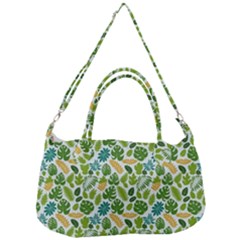 Leaves Tropical Background Pattern Green Botanical Texture Nature Foliage Removable Strap Handbag by Maspions