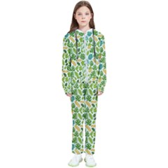 Leaves Tropical Background Pattern Green Botanical Texture Nature Foliage Kids  Tracksuit