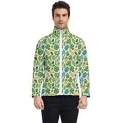 Leaves Tropical Background Pattern Green Botanical Texture Nature Foliage Men s Bomber Jacket