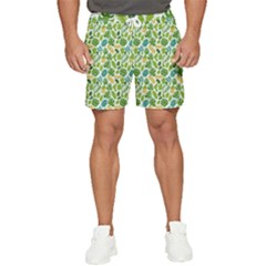 Leaves Tropical Background Pattern Green Botanical Texture Nature Foliage Men s Runner Shorts