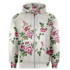 Vintage Flower Art Artwork Blooming Blossom Botanical Botany Nature Floral Pattern Men s Zipper Hoodie