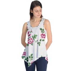 Vintage Flower Art Artwork Blooming Blossom Botanical Botany Nature Floral Pattern Sleeveless Tunic