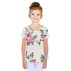 Vintage Flower Art Artwork Blooming Blossom Botanical Botany Nature Floral Pattern Kids  One Piece T-shirt