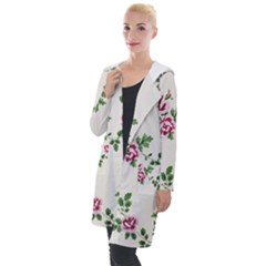 Vintage Flower Art Artwork Blooming Blossom Botanical Botany Nature Floral Pattern Hooded Pocket Cardigan