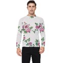 Vintage Flower Art Artwork Blooming Blossom Botanical Botany Nature Floral Pattern Men s Long Sleeve Rash Guard View1