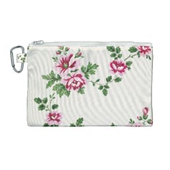 Vintage Flower Art Artwork Blooming Blossom Botanical Botany Nature Floral Pattern Canvas Cosmetic Bag (large) by Maspions