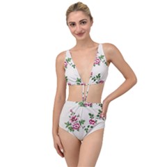 Vintage Flower Art Artwork Blooming Blossom Botanical Botany Nature Floral Pattern Tied Up Two Piece Swimsuit