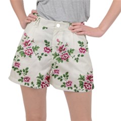 Vintage Flower Art Artwork Blooming Blossom Botanical Botany Nature Floral Pattern Women s Ripstop Shorts