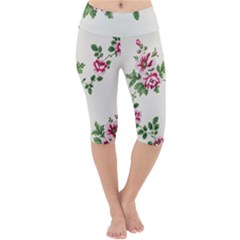 Vintage Flower Art Artwork Blooming Blossom Botanical Botany Nature Floral Pattern Lightweight Velour Cropped Yoga Leggings