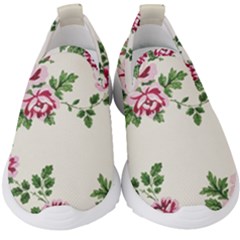 Vintage Flower Art Artwork Blooming Blossom Botanical Botany Nature Floral Pattern Kids  Slip On Sneakers