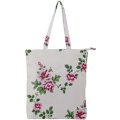 Vintage Flower Art Artwork Blooming Blossom Botanical Botany Nature Floral Pattern Double Zip Up Tote Bag