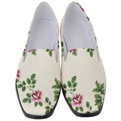 Vintage Flower Art Artwork Blooming Blossom Botanical Botany Nature Floral Pattern Women s Classic Loafer Heels