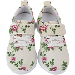 Vintage Flower Art Artwork Blooming Blossom Botanical Botany Nature Floral Pattern Kids  Velcro Strap Shoes by Maspions