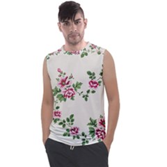 Vintage Flower Art Artwork Blooming Blossom Botanical Botany Nature Floral Pattern Men s Regular Tank Top by Maspions