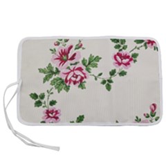 Vintage Flower Art Artwork Blooming Blossom Botanical Botany Nature Floral Pattern Pen Storage Case (l)