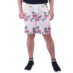 Vintage Flower Art Artwork Blooming Blossom Botanical Botany Nature Floral Pattern Men s Pocket Shorts