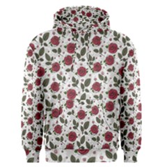 Roses Flowers Leaves Pattern Scrapbook Paper Floral Background Men s Core Hoodie