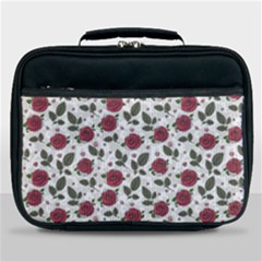 Roses Flowers Leaves Pattern Scrapbook Paper Floral Background Lunch Bag