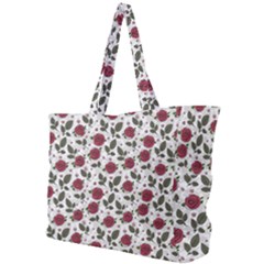 Roses Flowers Leaves Pattern Scrapbook Paper Floral Background Simple Shoulder Bag