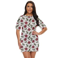 Roses Flowers Leaves Pattern Scrapbook Paper Floral Background Just Threw It On Dress