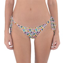 Floral Flowers Leaves Tropical Pattern Reversible Bikini Bottoms