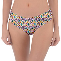 Floral Flowers Leaves Tropical Pattern Reversible Classic Bikini Bottoms