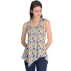 Floral Flowers Leaves Tropical Pattern Sleeveless Tunic