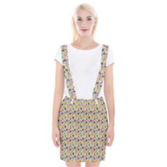 Floral Flowers Leaves Tropical Pattern Braces Suspender Skirt