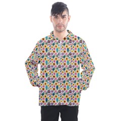 Floral Flowers Leaves Tropical Pattern Men s Half Zip Pullover