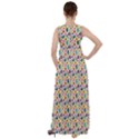 Floral Flowers Leaves Tropical Pattern Empire Waist Velour Maxi Dress View2