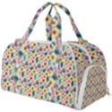 Floral Flowers Leaves Tropical Pattern Burner Gym Duffel Bag View1