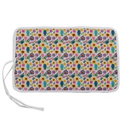 Floral Flowers Leaves Tropical Pattern Pen Storage Case (l)