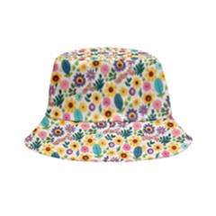 Floral Flowers Leaves Tropical Pattern Bucket Hat