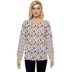 Floral Flowers Leaves Tropical Pattern Hidden Pocket Sweatshirt by Maspions